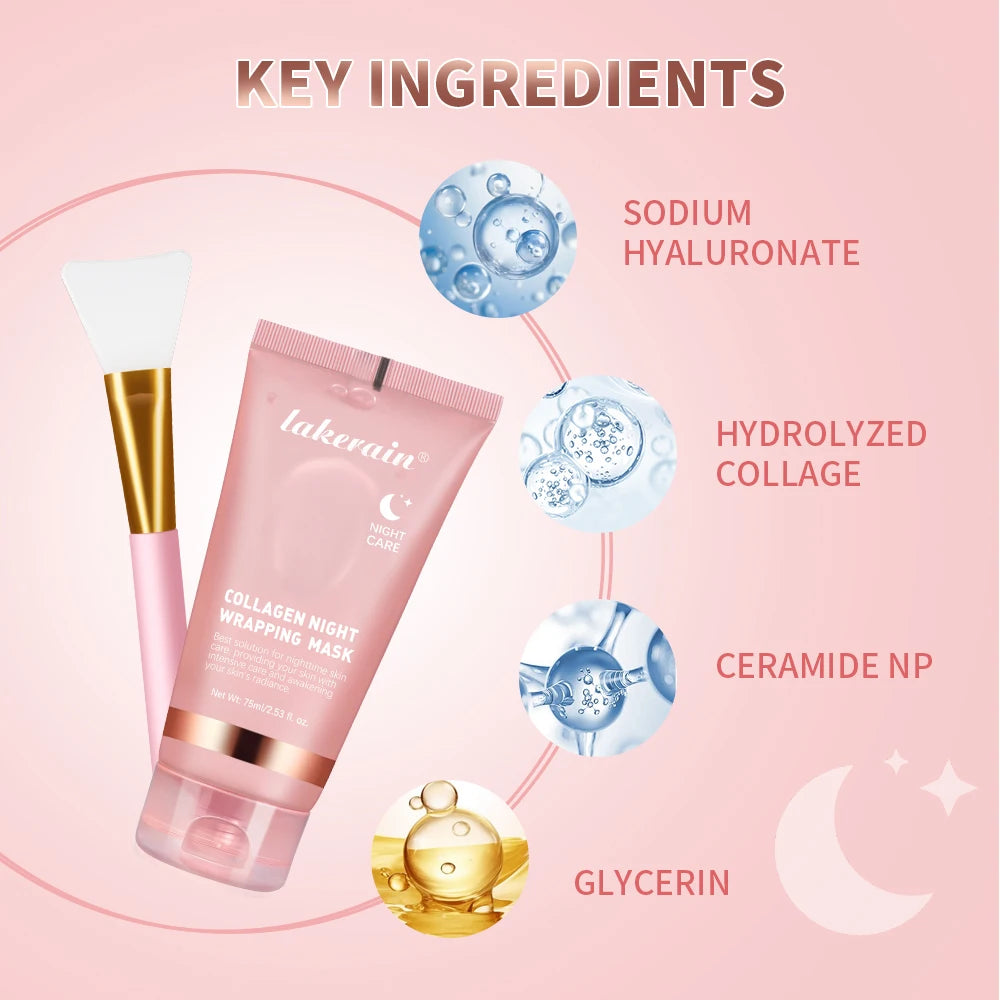 Lakerain Collagen Overnight Mask & Brush Set