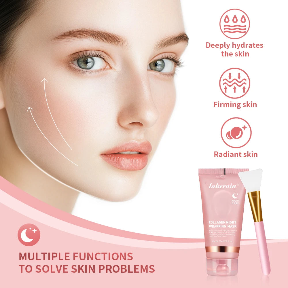 Lakerain Collagen Overnight Mask & Brush Set